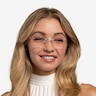Nate Silver Clear Blue TitaniumEyeglass Frames for Women from EyeBuyDirect