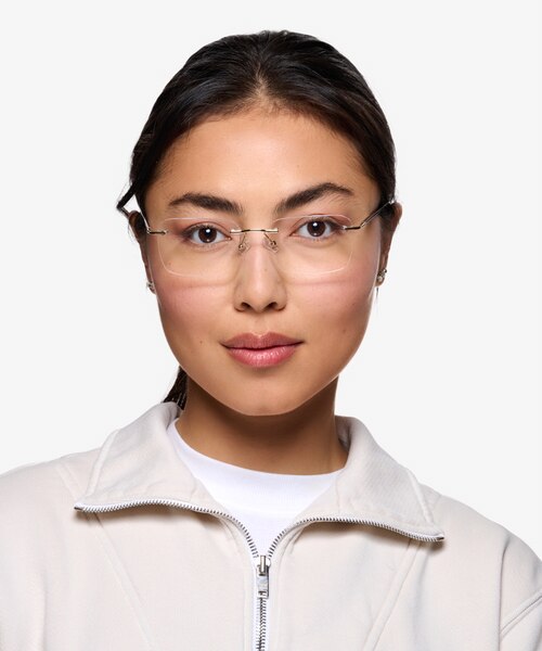 Nate Gold Brown TitaniumEyeglass Frames for Women from EyeBuyDirect