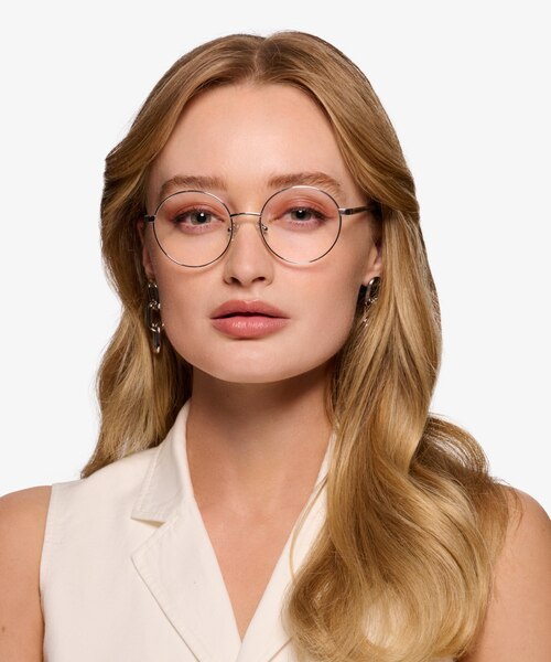 Sahel Silver TitaniumEyeglass Frames for Women from EyeBuyDirect