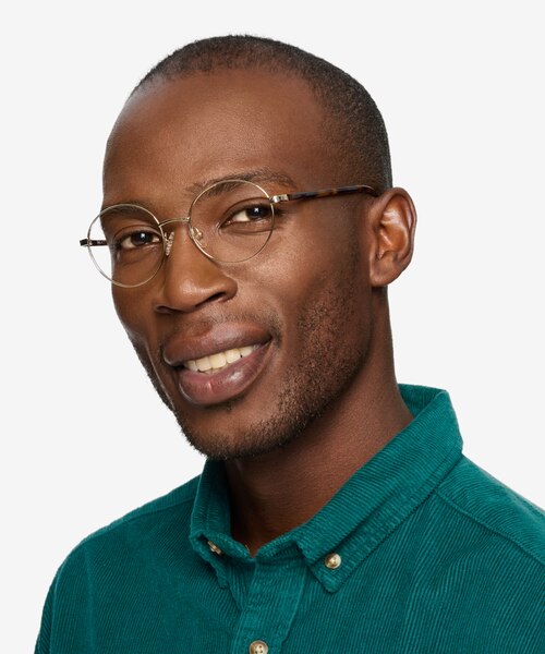 Sahel Gold TitaniumEyeglass Frames for Men from EyeBuyDirect