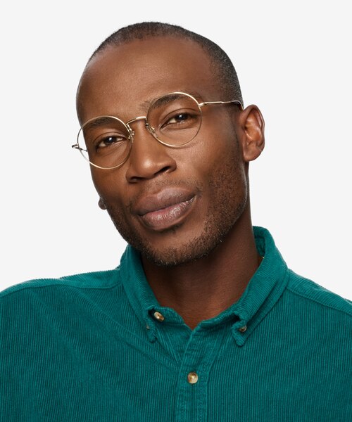 Jonah Gold TitaniumEyeglass Frames for Men from EyeBuyDirect