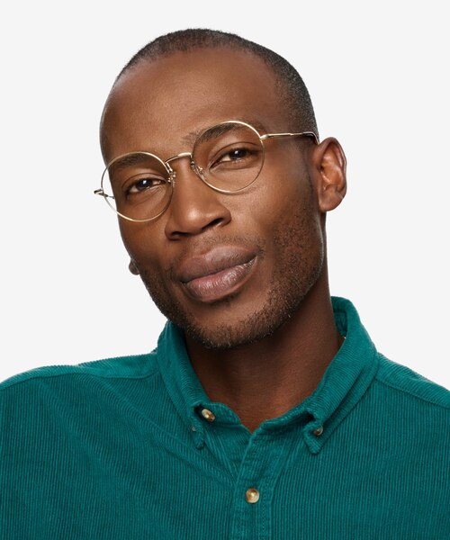 Jonah Gold TitaniumEyeglass Frames for Men from EyeBuyDirect