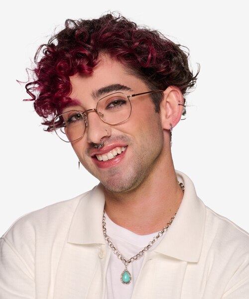 Virgil Rose Gold TitaniumEyeglass Frames for Men from EyeBuyDirect