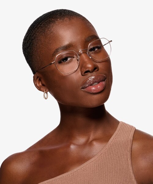 Virgil Rose Gold TitaniumEyeglass Frames for Women from EyeBuyDirect