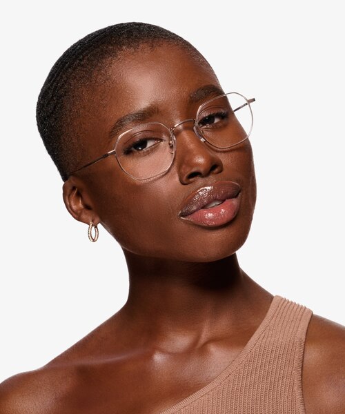 Virgil Rose Gold TitaniumEyeglass Frames for Women from EyeBuyDirect