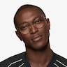 Atlas Shiny Light Brown TitaniumEyeglass Frames for Men from EyeBuyDirect