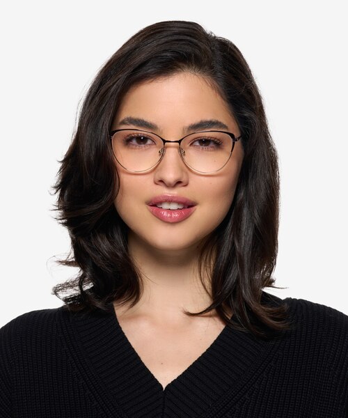 Atlas Shiny Light Brown TitaniumEyeglass Frames for Women from EyeBuyDirect