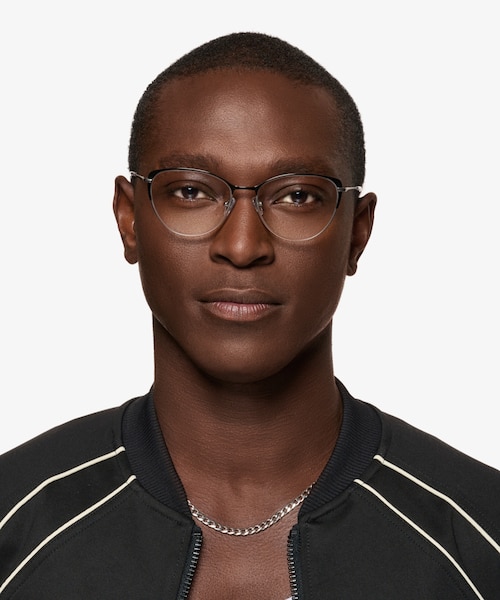 Atlas Shiny Black TitaniumEyeglass Frames for Men from EyeBuyDirect