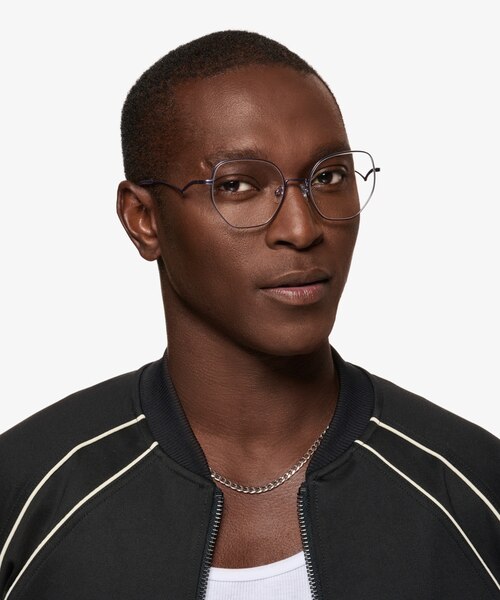 Leo Semi Lavender TitaniumEyeglass Frames for Men from EyeBuyDirect