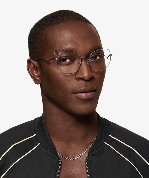 Leo Semi Lavender TitaniumEyeglass Frames for Men from EyeBuyDirect