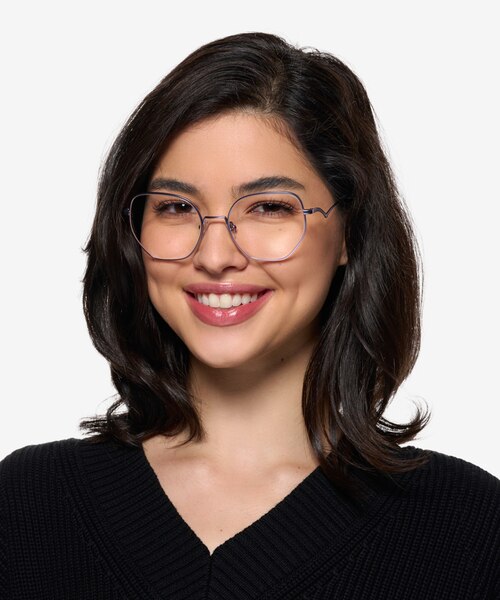 Leo Semi Lavender TitaniumEyeglass Frames for Women from EyeBuyDirect