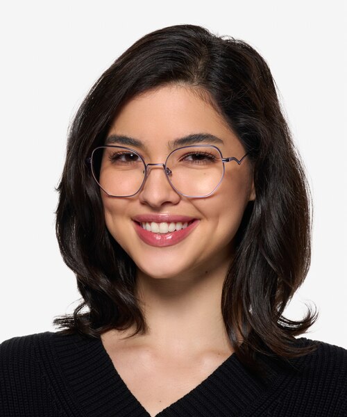 Leo Semi Lavender TitaniumEyeglass Frames for Women from EyeBuyDirect