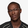 Boreas Shiny Silver TitaniumEyeglass Frames for Men from EyeBuyDirect