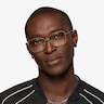 Typhon Matte Silver TitaniumEyeglass Frames for Men from EyeBuyDirect