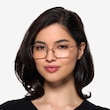 Typhon Matte Silver TitaniumEyeglass Frames for Women from EyeBuyDirect