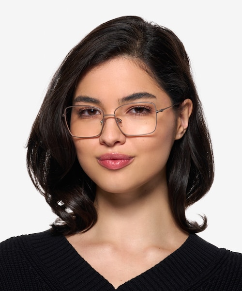 Typhon Matte Silver TitaniumEyeglass Frames for Women from EyeBuyDirect