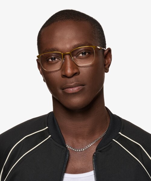 Notus Shiny Gold TitaniumEyeglass Frames for Men from EyeBuyDirect