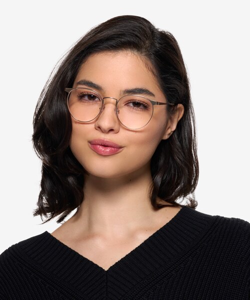 Alsie Rose Gold TitaniumEyeglass Frames for Women from EyeBuyDirect