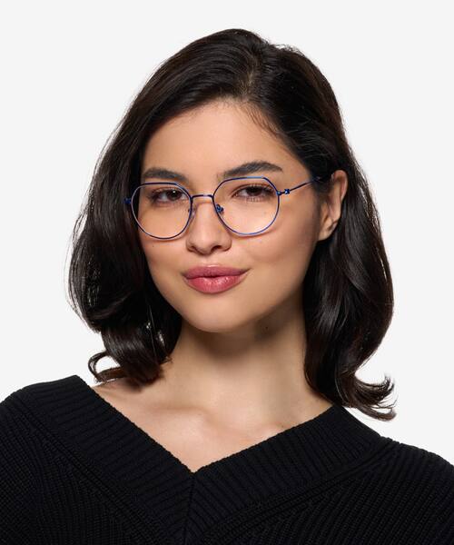Shiny Blue Zeus -  Titanium Lunettes de vue