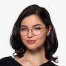 Zeus Shiny Blue TitaniumEyeglass Frames for Women from EyeBuyDirect