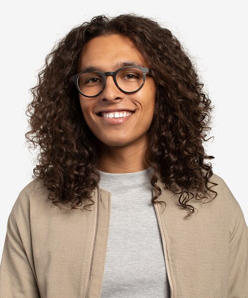 Jungle Striped Dark Wood Eco-friendlyEyeglass Frames for Men from EyeBuyDirect