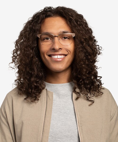 Biome Gold, Black & Wood AcetateEyeglass Frames for Men from EyeBuyDirect