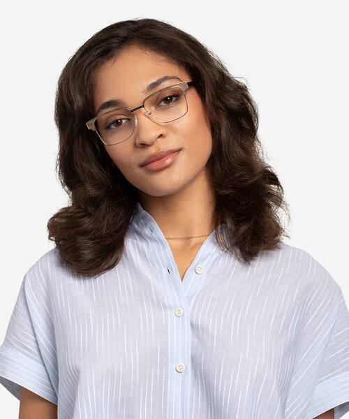 Gold, Black & Dark Wood Biome -  Acetate Eyeglasses