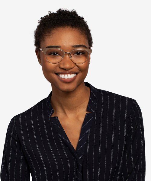 Wilderness Gold Beige AcetateEyeglass Frames for Women from EyeBuyDirect