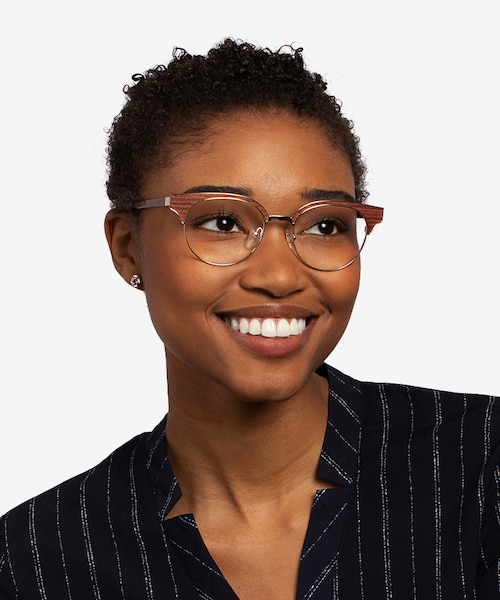 Wilderness Gold Burgundy AcetateEyeglass Frames for Women from EyeBuyDirect