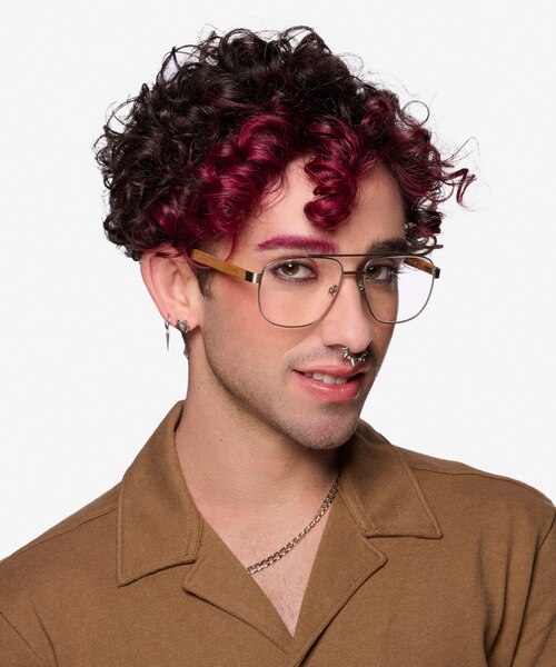 Miramar Matte Silver Eco-friendlyEyeglass Frames for Men from EyeBuyDirect