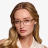 Silva Matte Gold Wood-textureEyeglass Frames for Women from EyeBuyDirect