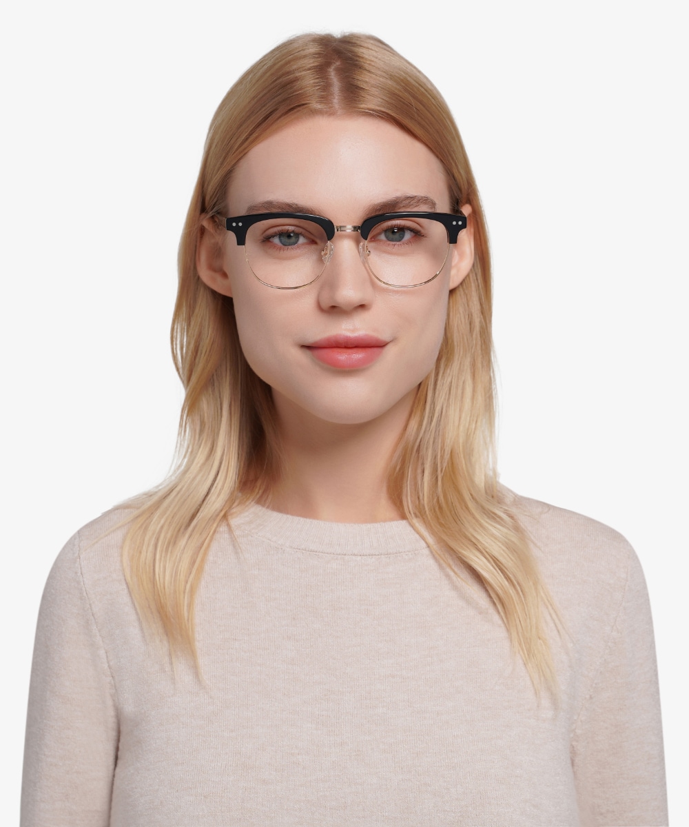 browline glasses on women