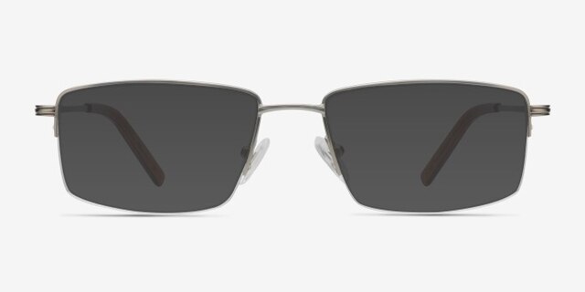 System Silver MetalEyeglass Frames from EyeBuyDirect, with Tinted Lenses