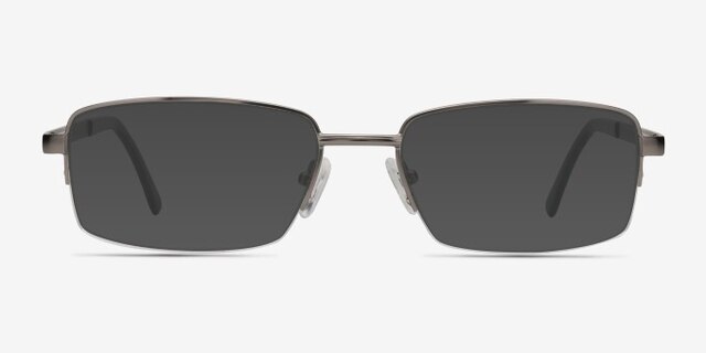 Axis Gunmetal MetalEyeglass Frames from EyeBuyDirect, with Tinted Lenses