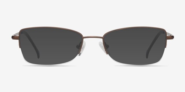 Ecru Bronze MetalEyeglass Frames from EyeBuyDirect, with Tinted Lenses