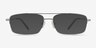 Inlet Matte Silver MetalEyeglass Frames from EyeBuyDirect, with Tinted Lenses