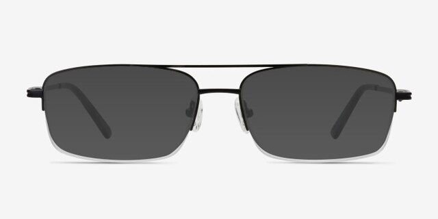 Inlet Black MetalEyeglass Frames from EyeBuyDirect, with Tinted Lenses