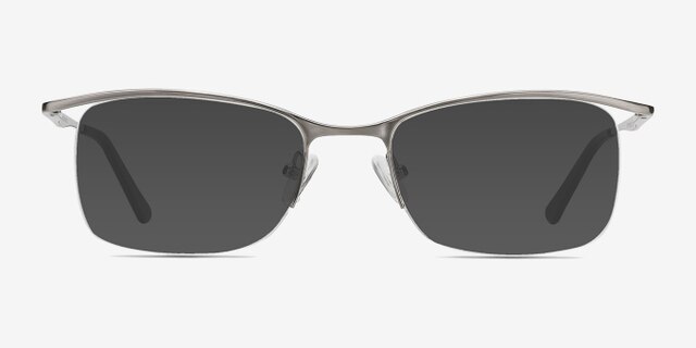 Vespid Light Gunmetal MetalEyeglass Frames from EyeBuyDirect, with Tinted Lenses