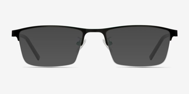Algorithm Black MetalEyeglass Frames from EyeBuyDirect, with Tinted Lenses