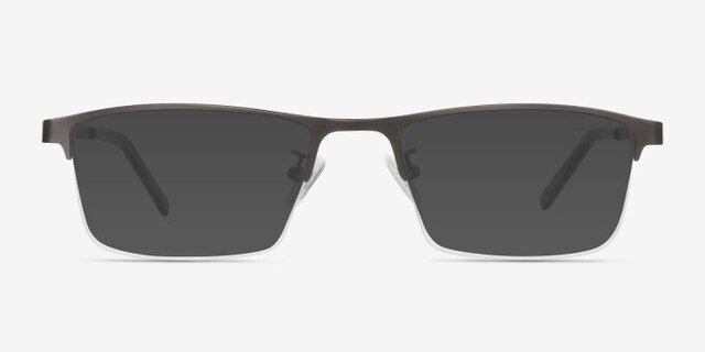 Algorithm Gray MetalEyeglass Frames from EyeBuyDirect, with Tinted Lenses