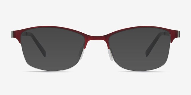 Pearl Rouge MétalMontures de lunettes de vue d'EyeBuyDirect, Avec des Verres Teintés