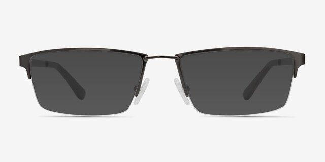 Bowler Gunmetal MétalMontures de lunettes de vue d'EyeBuyDirect, Avec des Verres Teintés