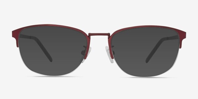 Silox Burgundy MetalEyeglass Frames from EyeBuyDirect, with Tinted Lenses