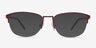 Silox Burgundy MetalEyeglass Frames from EyeBuyDirect, with Tinted Lenses