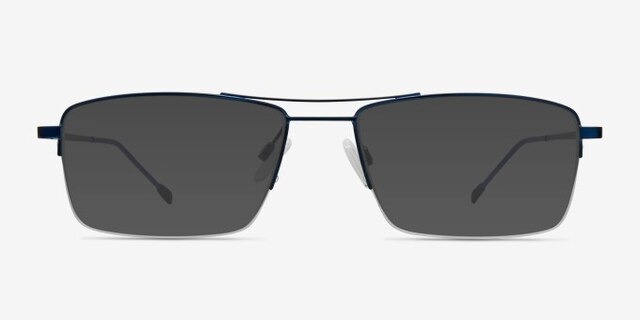 Creel Navy MetalEyeglass Frames from EyeBuyDirect, with Tinted Lenses