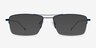 Creel Navy MetalEyeglass Frames from EyeBuyDirect, with Tinted Lenses