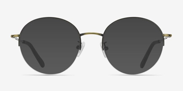 Albee Black Bronze MetalEyeglass Frames from EyeBuyDirect, with Tinted Lenses