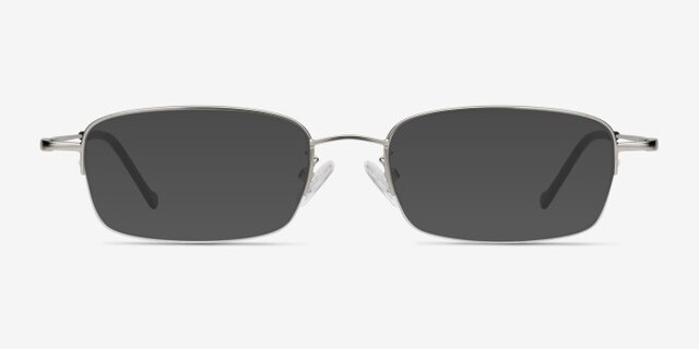 Strasse Silver MetalEyeglass Frames from EyeBuyDirect, with Tinted Lenses