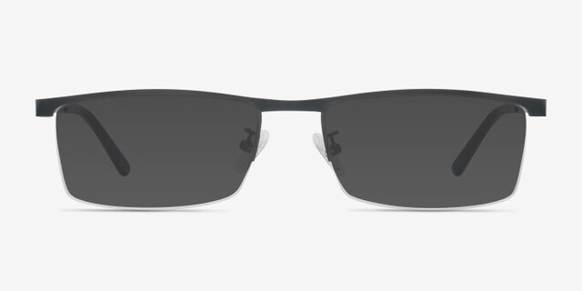 Chute Noir MétalMontures de lunettes de vue d'EyeBuyDirect, Avec des Verres Teintés