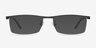 Chute Noir MétalMontures de lunettes de vue d'EyeBuyDirect, Avec des Verres Teintés